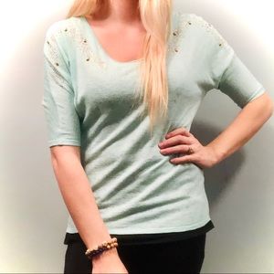Daytrip buckle teal flowy top size small!